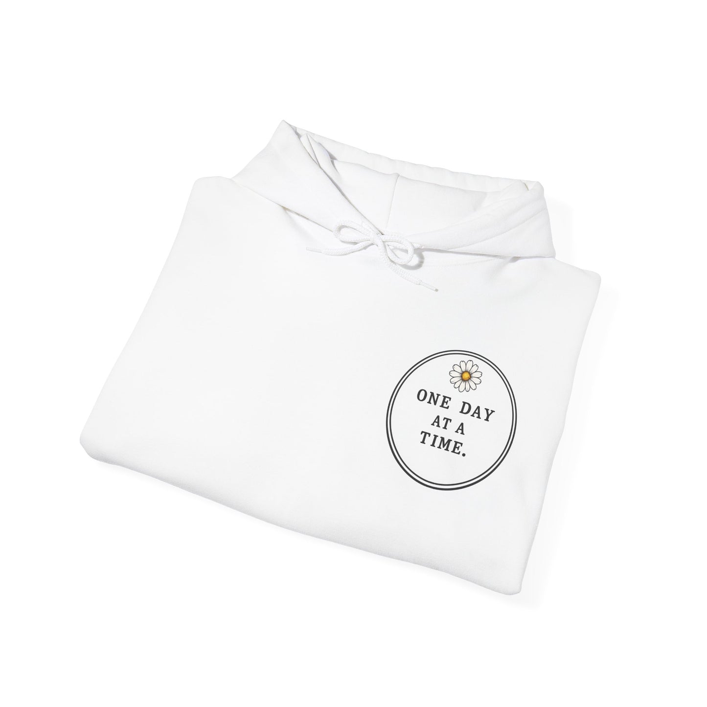 One Day at a Time Hoodie — Sunrise Floral Comfort Hooded Sweatshirt