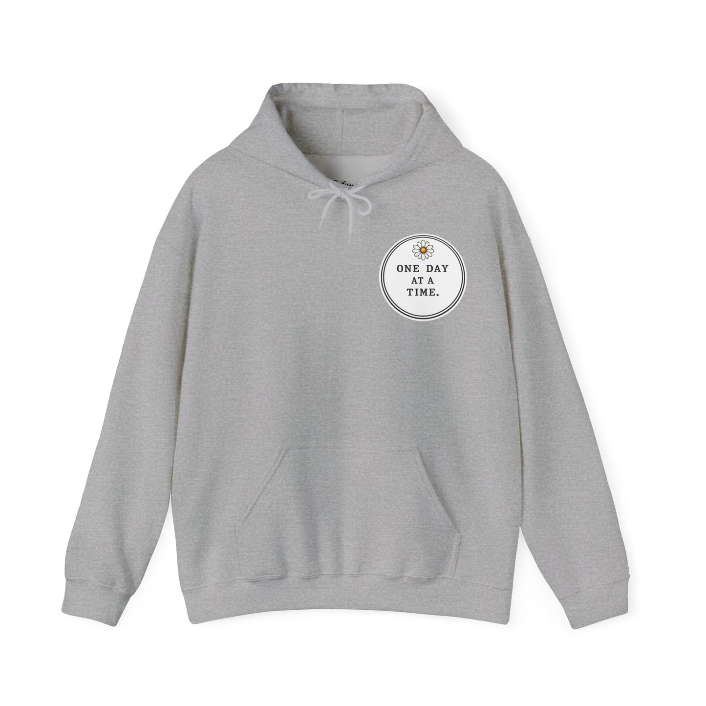 One Day at a Time Hoodie — Sunrise Floral Comfort Hooded Sweatshirt