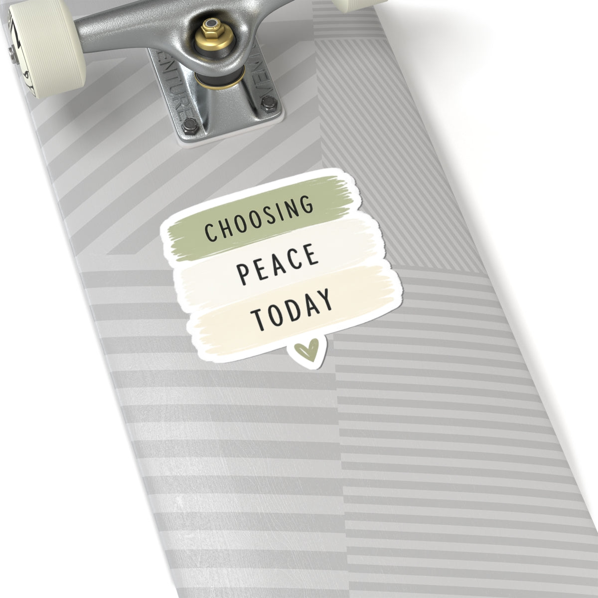 Choosing Peace Today Sticker — Calm Brushstroke Vinyl Kiss-Cut