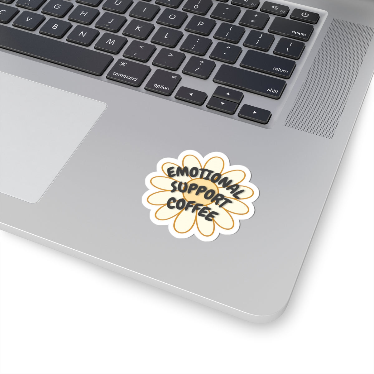 Emotional Support Coffee Sticker - Cute Daisy Laptop Decal