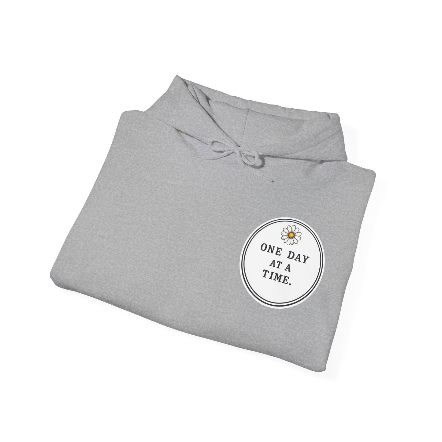 One Day at a Time Hoodie — Sunrise Floral Comfort Hooded Sweatshirt