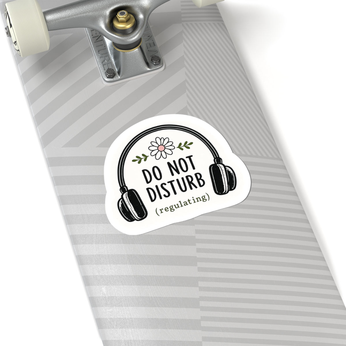 Do Not Disturb (regulating) Sticker — Cute Headphones Laptop Vinyl Sticker